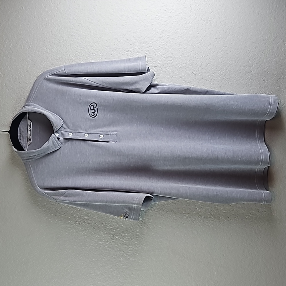 Travis Mathew |Men's Gray Golf Activewear Trilogy Wickenburg Ranch Polo XL